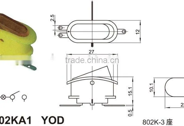 2pin Mini Rocker Switch,AC Rocker Switch With Automatic Sensor Light,12v Rocker Switches With Light photo-3