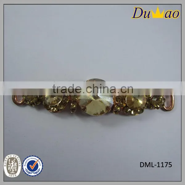 Rhinestone Shoe Ornament With Alloy Chain for Slipper Sandal photo-2