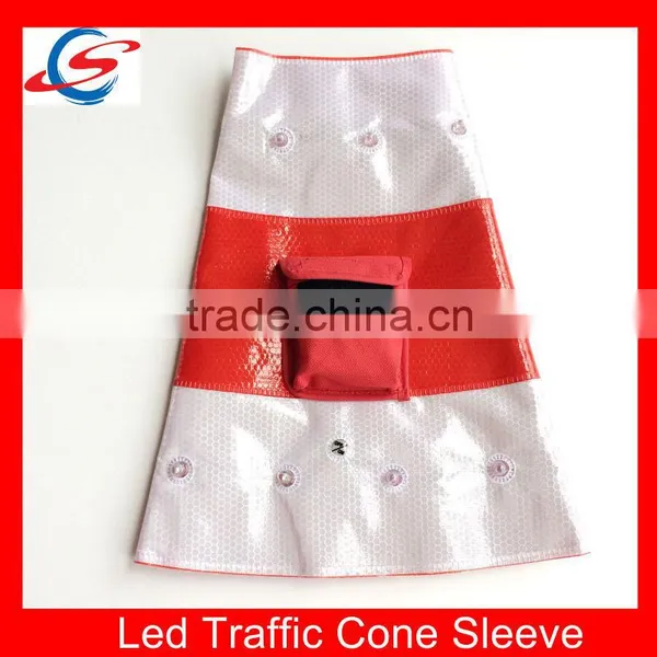 14pcs Led Top Flashing Traffic Cone Sleeve Camisa Para Cono Con Led