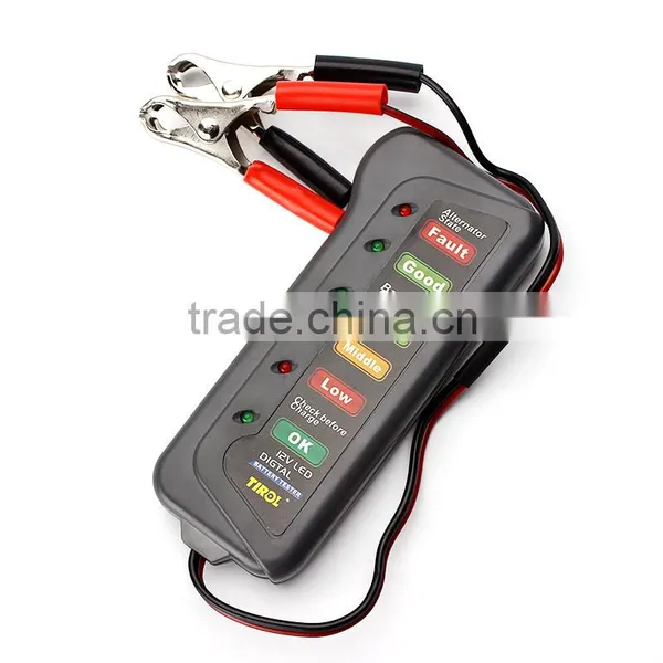 2016 New Arrival Car Digital Battery Auto Alternator Tester With LED Light Display Car Styling Battery Diagnostic Tool Universal
