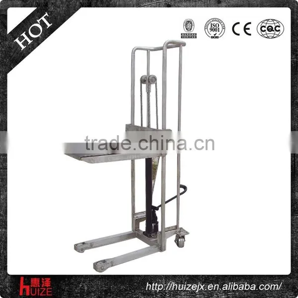 Strong Stainless steel Hand Hydraulic Stackers for chemical industry