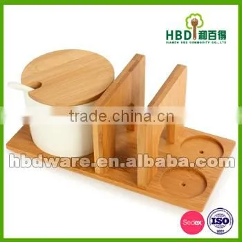Ceramic Storage Containers Set With Bamboo Lid photo-3