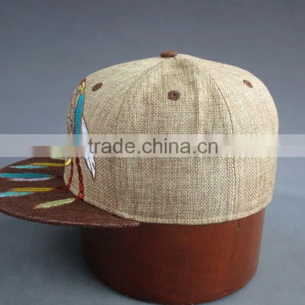 High Quility 6-Panel Falt Brim Cap With Special Front Embroidery photo-3