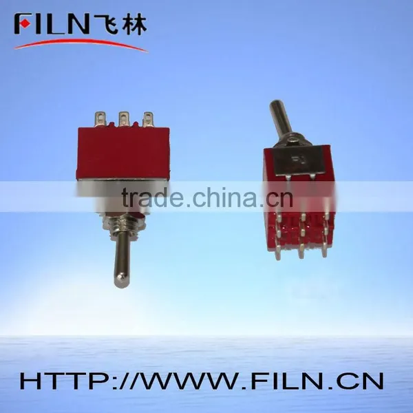MTS-302 Toggle Switch 9 Pins 3PDT ON-ON