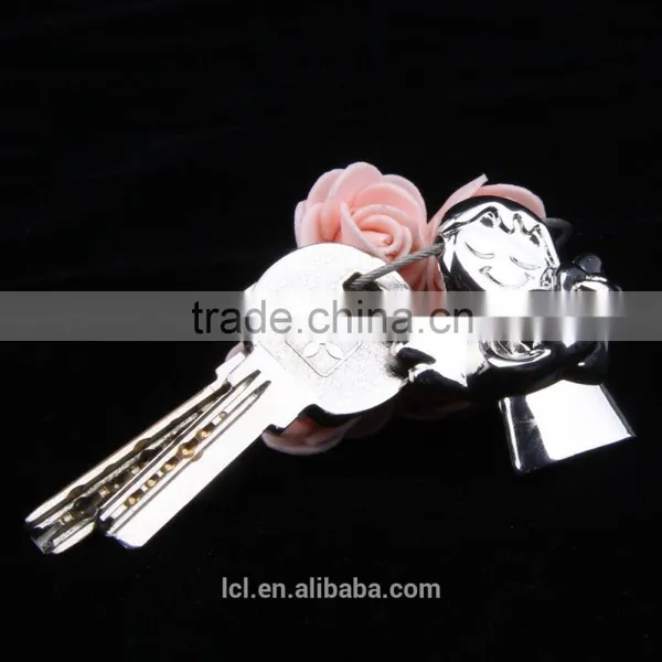 New Arrival Fashion Jewelry Lucky Angel Love Heart Key Chain Key Ring Handmade Imitate Silver Color Cute Girl Religious Items photo-6