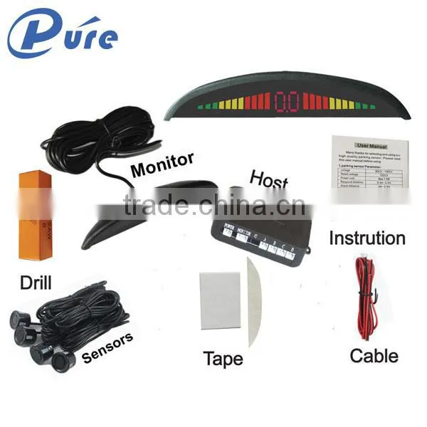 Rainbow LED Display Parking Sensor System With 4 Sensors and Hunman Voice Alarm photo-2
