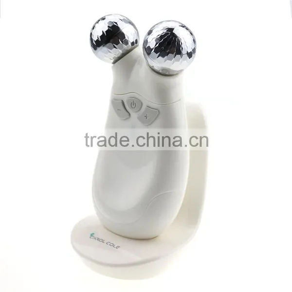 Oemodm Factoryprice New Design Mini USB EMS RF Roller Facial Lift Device With Charging Base photo-3