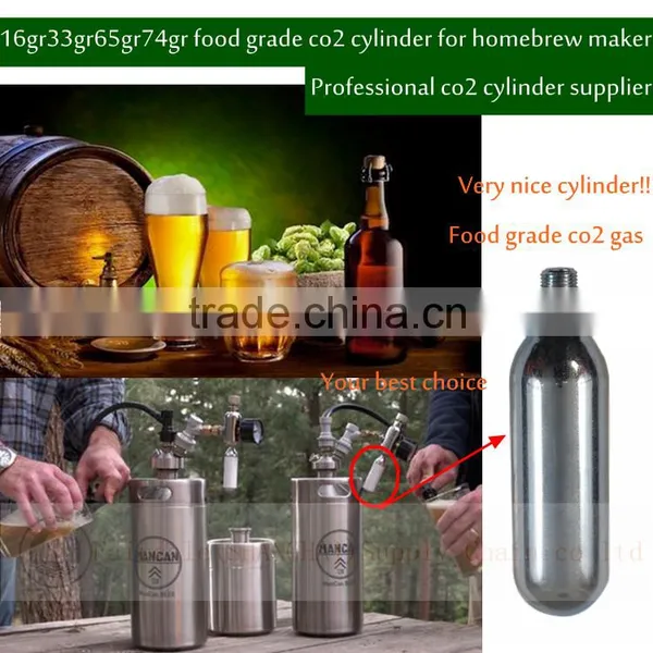 Low Price of Mini Co2 Disposable Cylinder of China 4g 6g 33g 12g 8g 16g 17gram Co2 Mini Air Gas Cylinder Cartridge