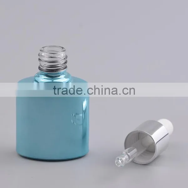 Aluminum Cap Dropper Bottle With Child and Tamper Proof Cap uv Gel Colored Glass Essential Oil Bottles 7ml photo-3