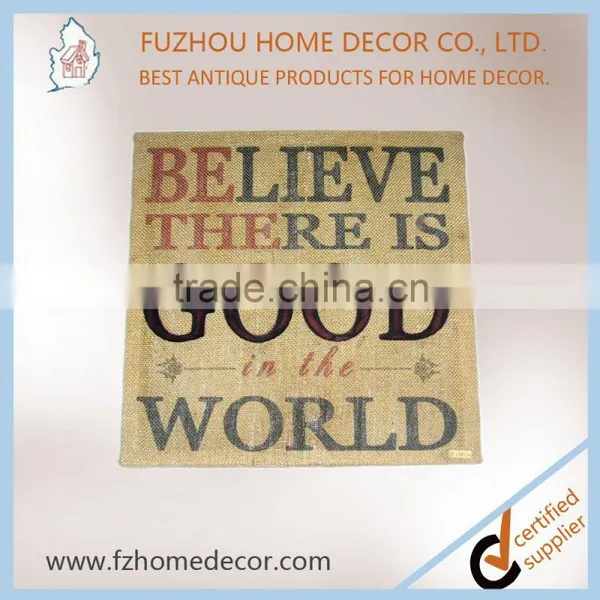 2017 Classical Linen Printing Wooden Wall Frame With Good Quanlity for Decorative photo-3