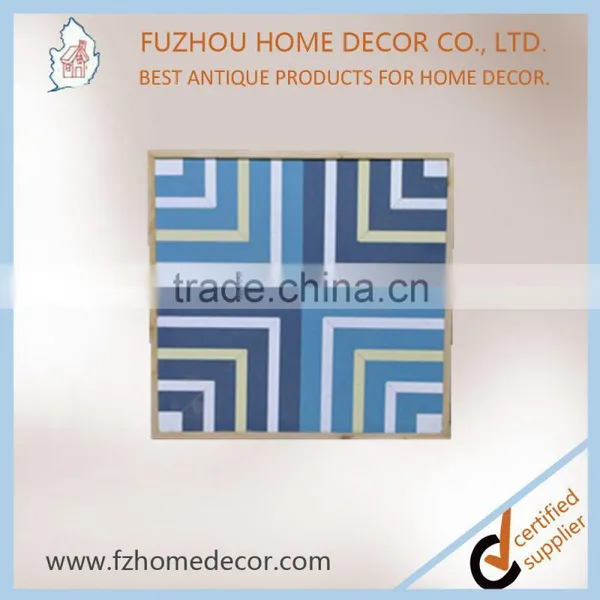 Solid Wood Sign With Geometric Pattern Splicing Board for Home Decoration or Gift photo-3
