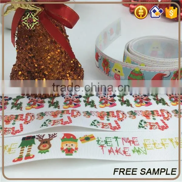 Wired Printed Grosgrain Christmas Gift Ribbon photo-5