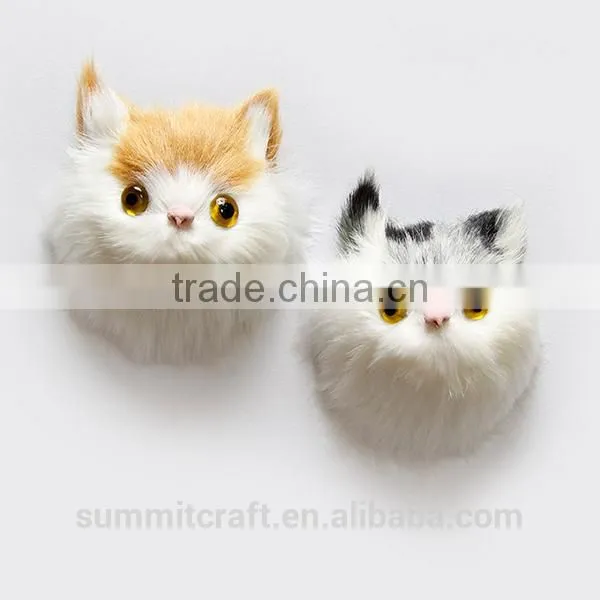 3D Plush Cat Animal Fridge Magnet ,resin Half Cat Fridge Magnet photo-2