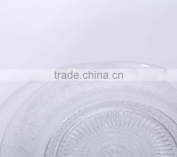 Set 7 Clear Round Flat Glass Decorative Dish Plate photo-6