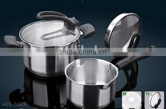 6pcs Induction Based Stainless Steel Cookware Set photo-3
