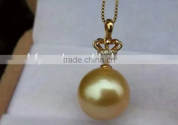 15-16 mm Gold South Sea Pearl Pendant photo-2