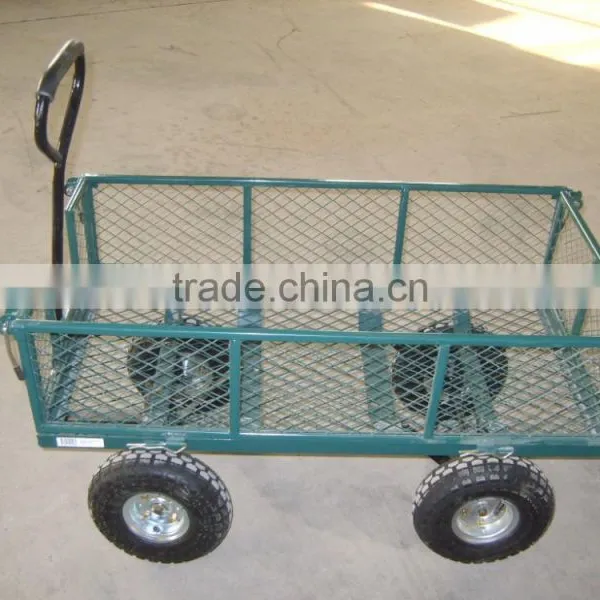 4 Air Wheel Steel Garden Tool Cart photo-3