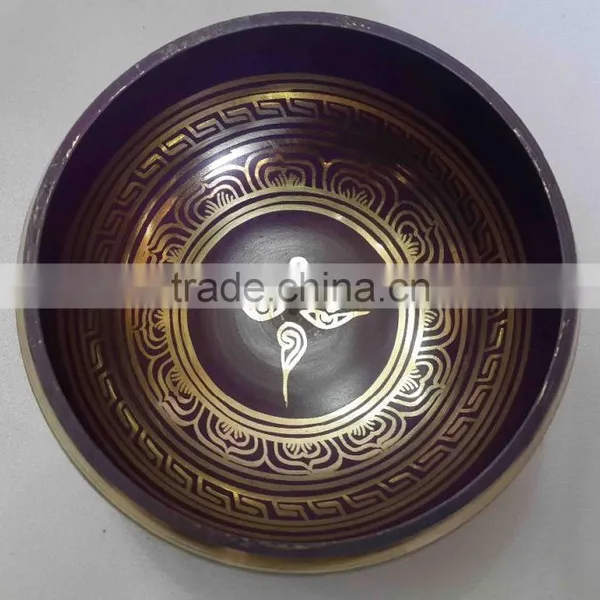 Best Selling Symbolic Colored Tibetan Healing Meditation Singing Bowl photo-5
