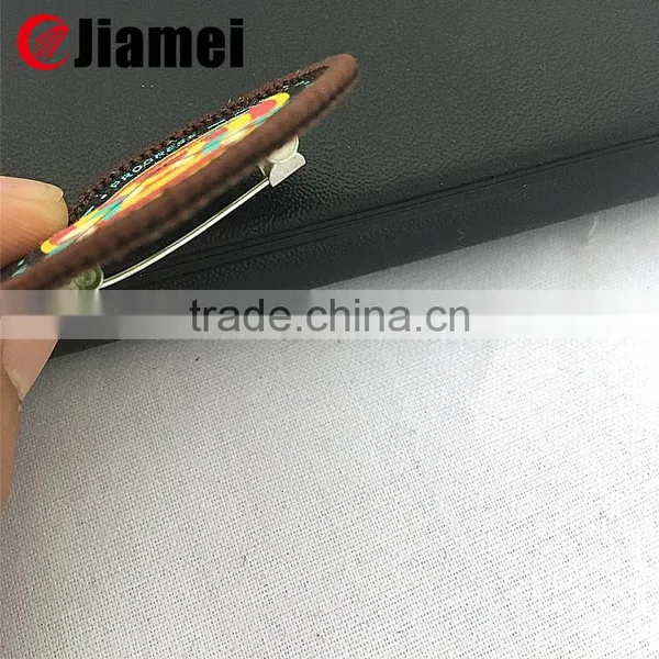 Factory Cheap Made Woven Patches With Safety Pin photo-2