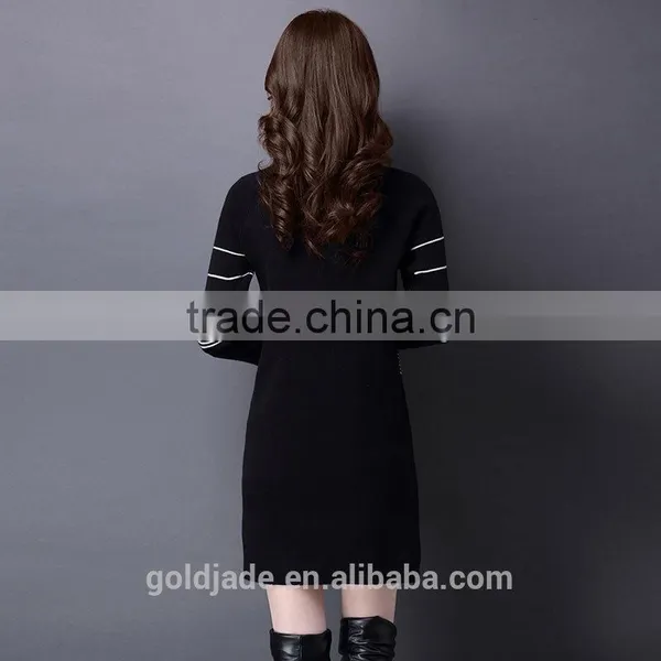 2017 Fashion Plain Hand Knitted Sweater Women Cashmere Sweater photo-4
