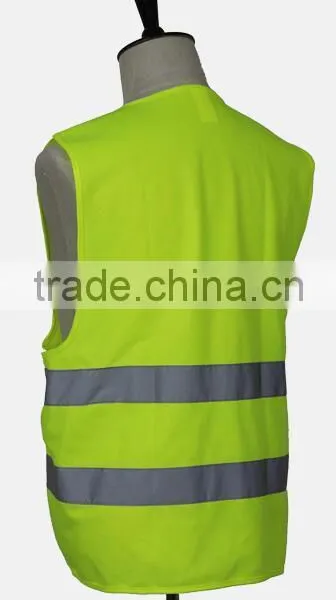 High Visibility Construction Yellow Safety Warning Vest photo-2