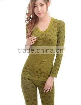 Custom New Winter Long Johns Women's Seemless Thermal Underwear Long Johns Set Care Thermal Underwear BY009 photo-6