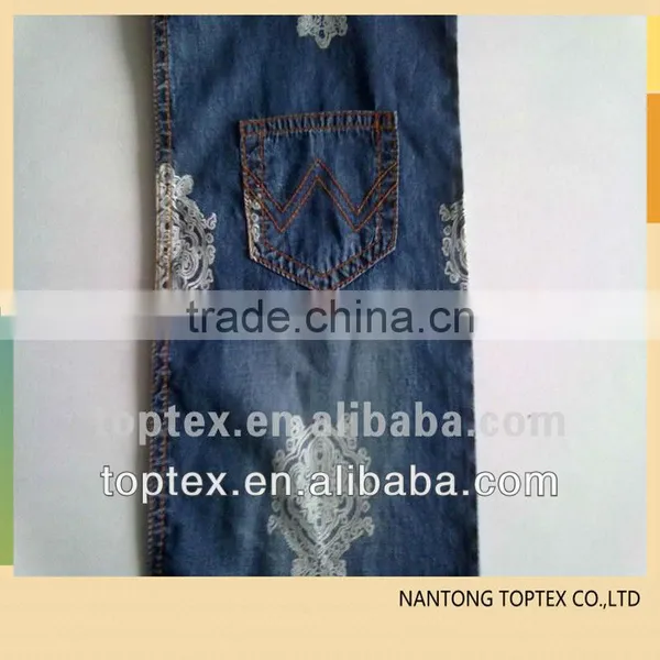 100% Cotton Printed Indigo Denim Fabric for Jeans photo-2