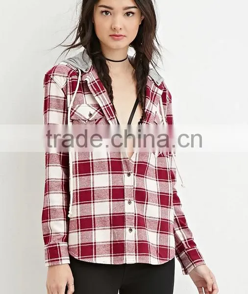 Wholesale Plaid Flannel Shirt Ladies Shirt With Hat Custom Scotland Flannel Shirt photo-2