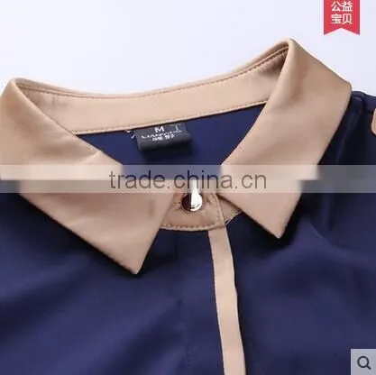 Custom High Quality Short Sleeve Latest Beautiful Blouse Styles Formal Shirt Blouse Pattern photo-3