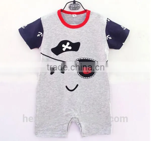 Baby Jumpsuit Print Cartoon Animal Summer Short Sleeve Romper Set photo-4