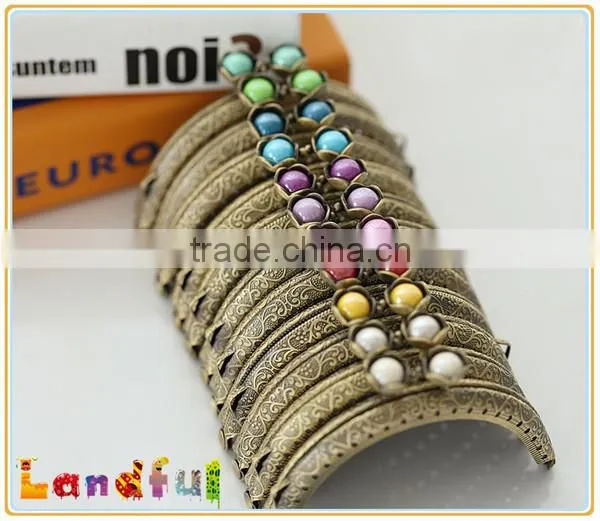 8.5cm High Quality Flower Head DIY Clutch Purse Frame Metal Coin Purse Frame photo-2
