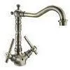 Bronze Classic Kitchen Sink Water Faucet , Antique Two Handle Industrial Sink Taps