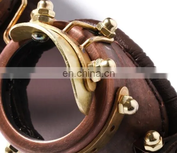 Steampunk Pilot Style Goggles With Cogwheel Screenprint Clear Glass photo-4
