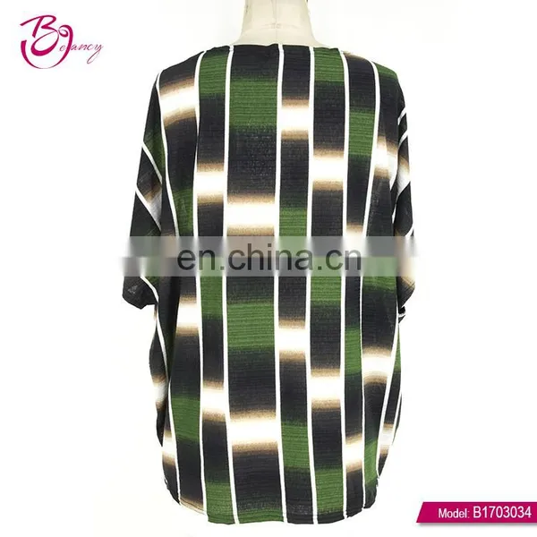 Crew Neck Latest Design Summer Wholesale Tunic Female Tops photo-2