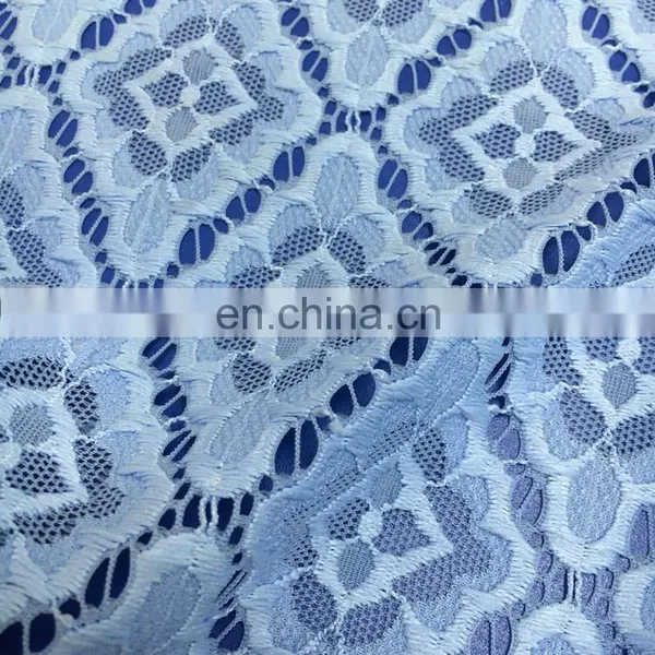 Jacquard Knitting Elastic Lace Fabric for Fashion Woman Dresses photo-3