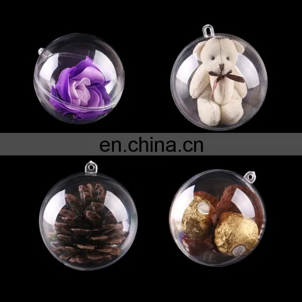 5 PCS Transparent Christmas Ball Hollow Plastic Sphere Ball Shaped Eternal Flower Ball Wedding Gift photo-6