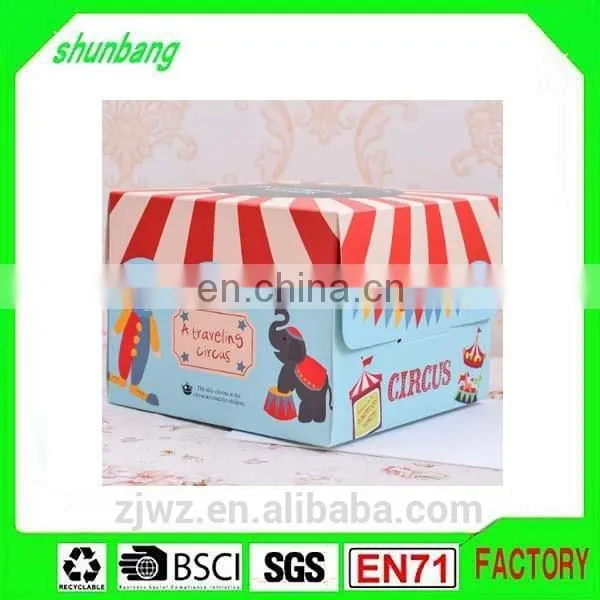Folding Cute Pattern Coated Paper & Paper 4 Inch Box With Bottom Insert photo-3