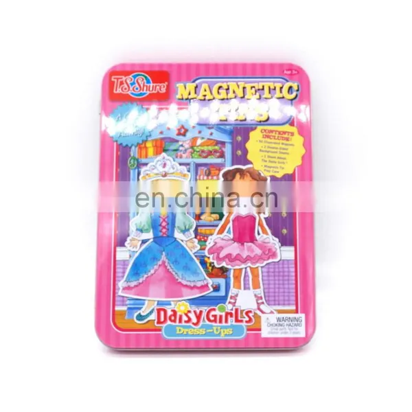Flat Tin Pencil Case for Penoils for Children With Daisy Girls photo-4