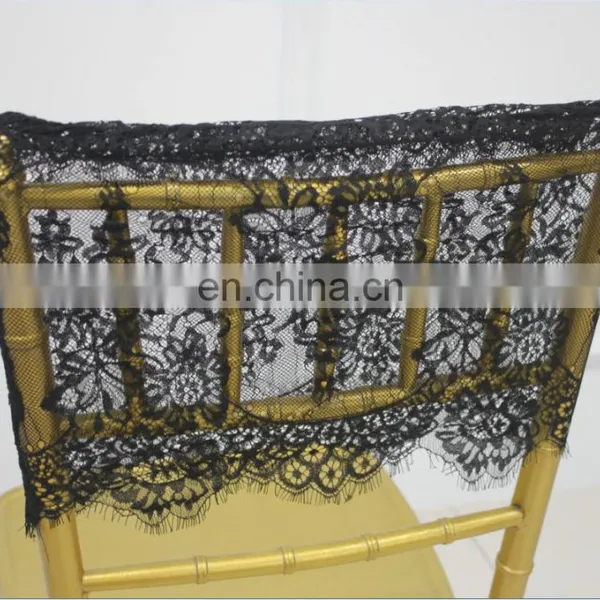 Lace Chair Cap, Chiavari Chair Sash,black and White Wedding Chair Decoration photo-5