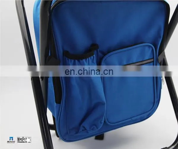 Premium 600D Oxford Fabric Camping Hiking Cooler Bag Backpack Folding Stool With Strap photo-5