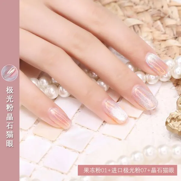 Bright Colors 5d Cat Eye Gel Polish Pink Cat Eye Nails