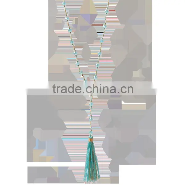 China Latestest Design Colorful Tassel Necklace Withs Beads Wholesale photo-6