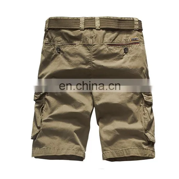 Men's Six Pockets Streetwear Cargo Short Pants With Belt photo-2