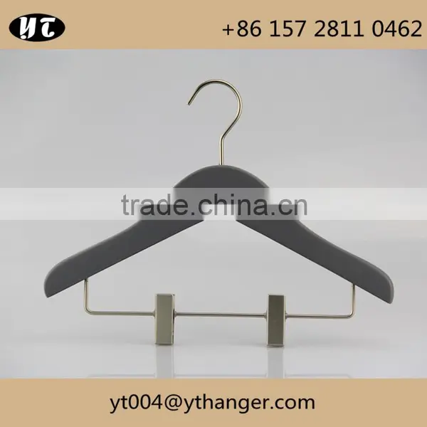 Children Wooden Hanger and Pants Hanger With Under Clips for Kids photo-2
