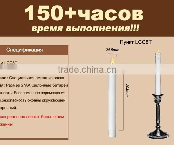 Wedding Home Decoration Moving Taper LED Flameless Candle With USA and EU Patent photo-6