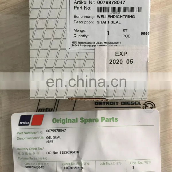 Original MTU Spare Parts 0079978047 SHAFT SEAL photo-3
