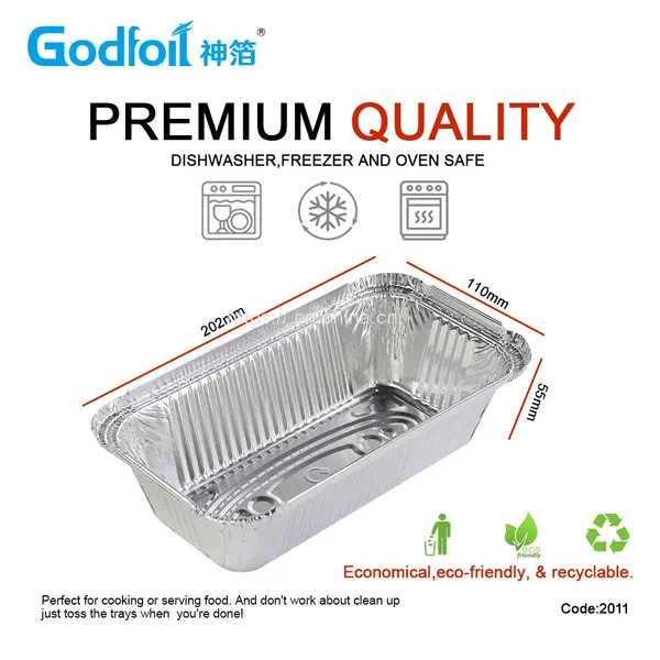Rectanglar Aluminum Foil Container Wrinkle Wall Container