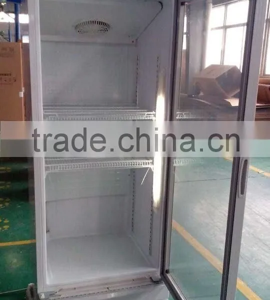 Tempered Glass Door Big Side LED Light Showcase for South America Market photo-2