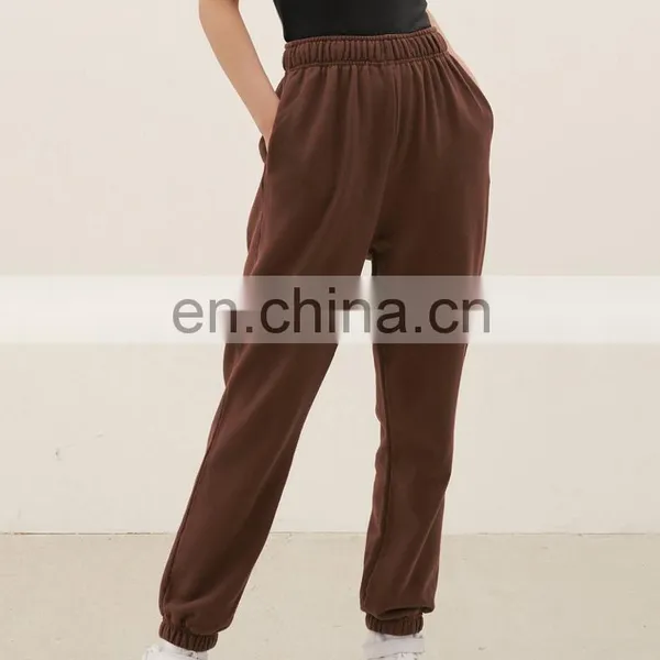 Wholesale High Quality Cotton Basic Terry Joggers Pants Women Casual Athletic Track Sweatpants Female Gym Sportswear photo-4
