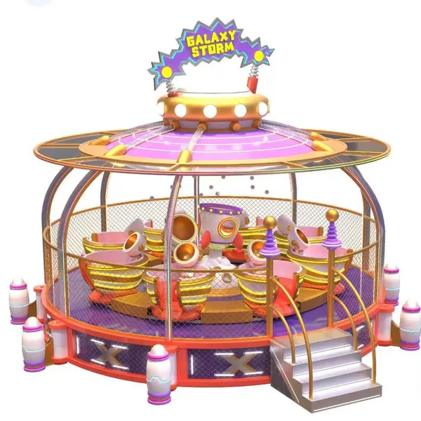 Carnival Rides for Kids Cup Spray Balls Rotating Cup
